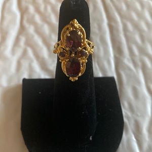 Gold and Garnet colored stones